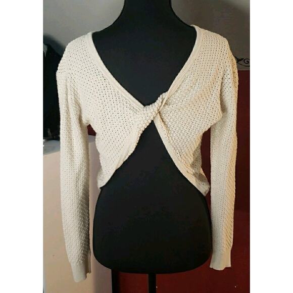 Hudson Jeans Sweaters - Hudson Los Angeles‎ XS Women Sweater Twisted Back Cream Reversible MSRP $165